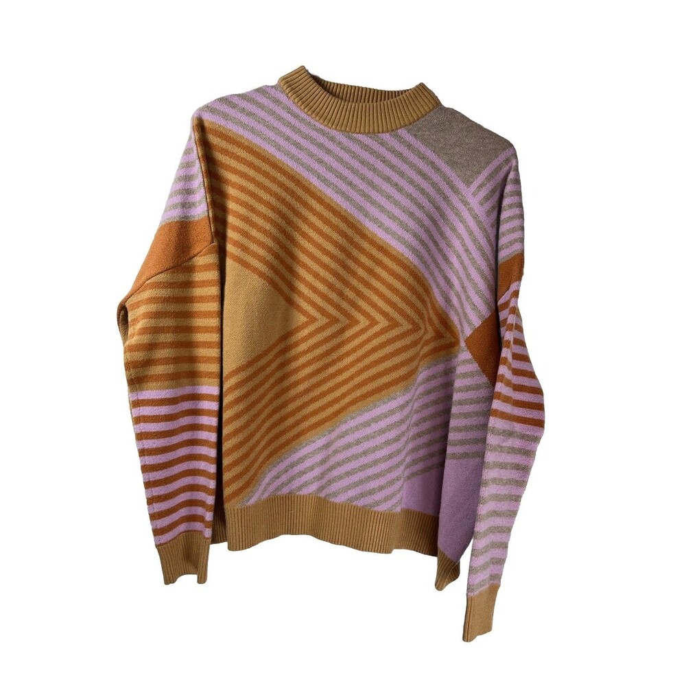 THML Anthropologie Sweater Geometric Dopamine Dressing Color block Art Print XS